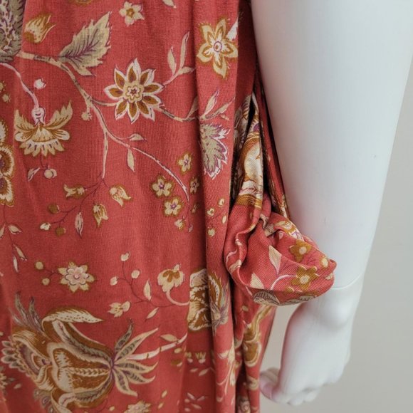 Chaps summer dress in orange with flower print. Size M. NWT - Picture 4 of 8